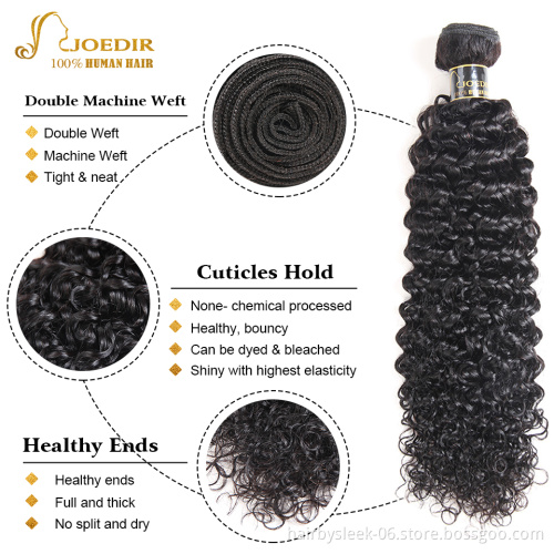 Rebecca Brazilian Hair Bundles With Closure And Frontal  4*4 Kinky Curly Human Hair Weave Bundles Lace Closure And Frontal